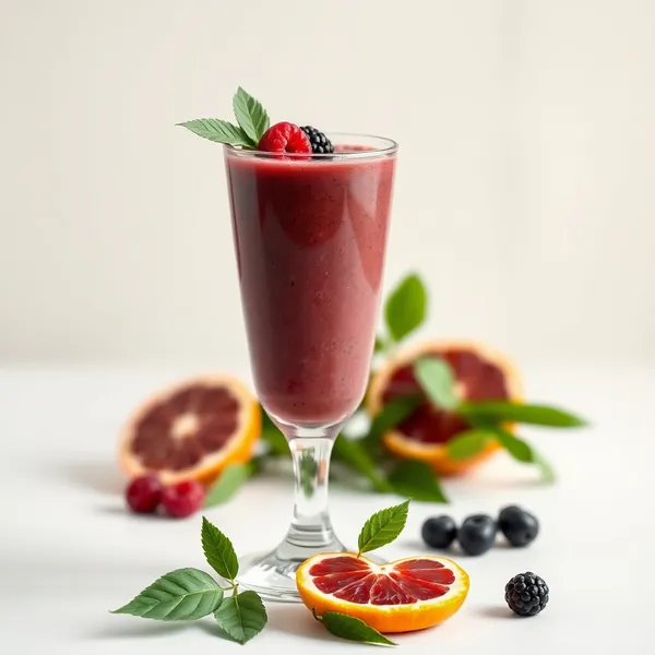 Smoothie de Suco de Laranja com Espirulina Rico em Fibra