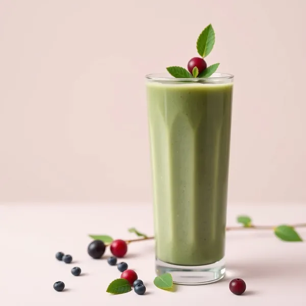 Batido Rico en Fibra con Espirulina y Leche de Guisante