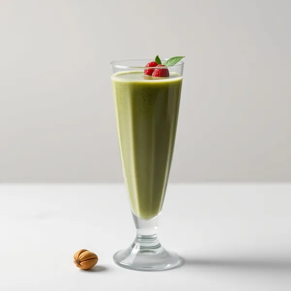 Batido de Leite de Pistache e Spirulina Rico em Fibra