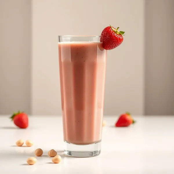 Smoothie Rico em Fibra de Morango e Leite de Macadamia