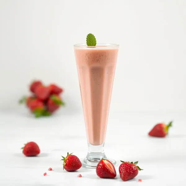 Fiber-Rich Strawberry Rice Milk Smoothie
