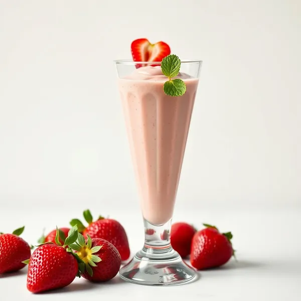 Fiber-Rich Strawberry Soy Milk Smoothie