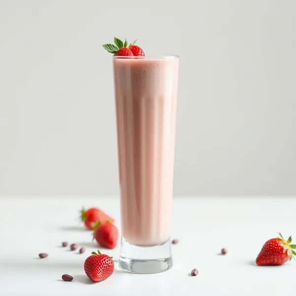 Fiber-Rich Strawberry Spelt Milk Smoothie