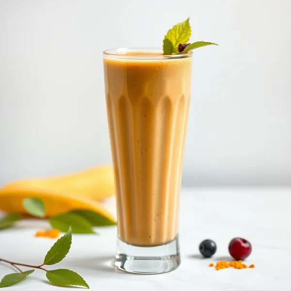 Smoothie di Caffè Freddo con Curcuma Ricco di Fibre