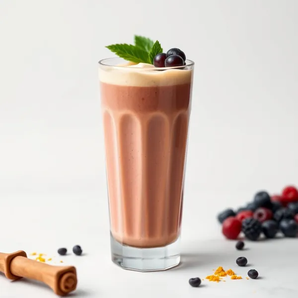 Batido Rico en Fibra con Cúrcuma y Yogur Griego
