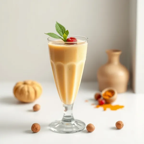 Fiber-Rich Turmeric Hazelnut Milk Smoothie