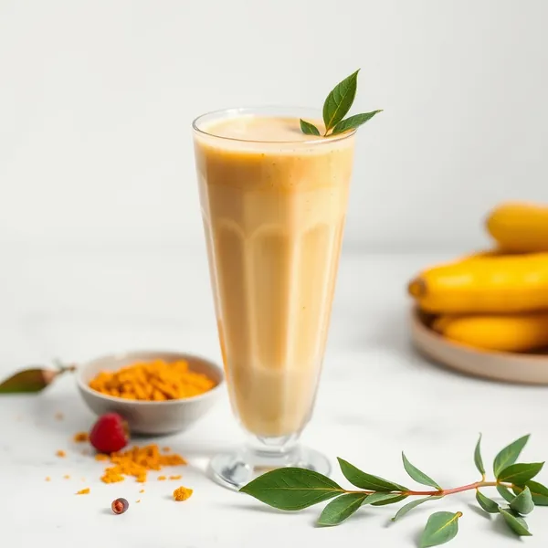Frullato di Latte di Canapa e Curcuma Ricco di Fibre