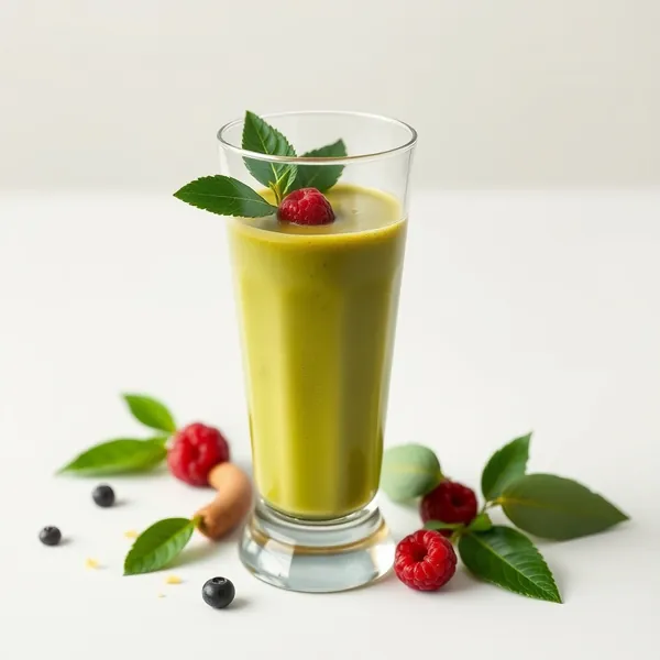 Batido de Té Matcha y Cúrcuma Rico en Fibra