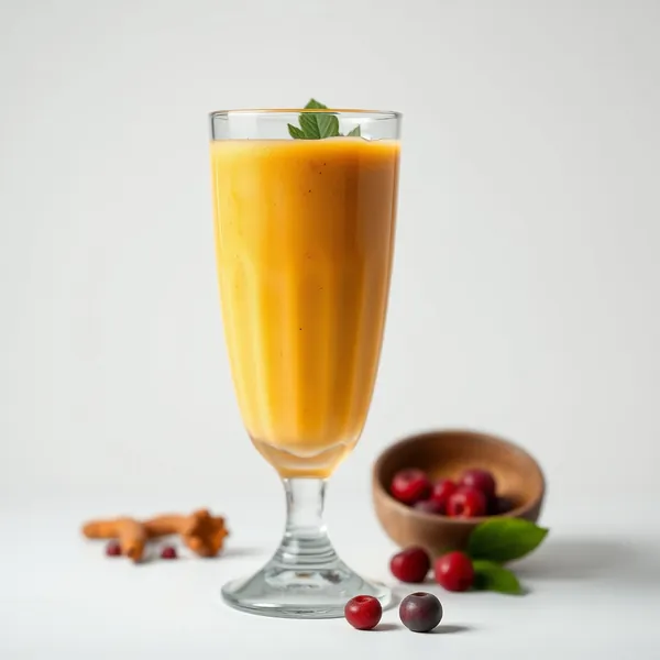 Batido de Proteína com Cúrcuma e Alto Teor de Fibra