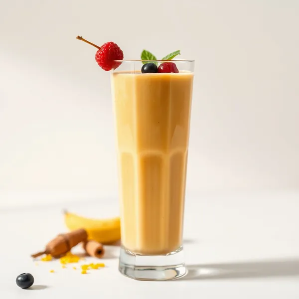 Smoothie de Arroz com Cúrcuma Rico em Fibra