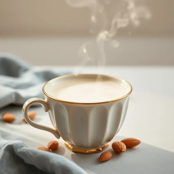 Mandelmilch mit Ingwer und Zitrone