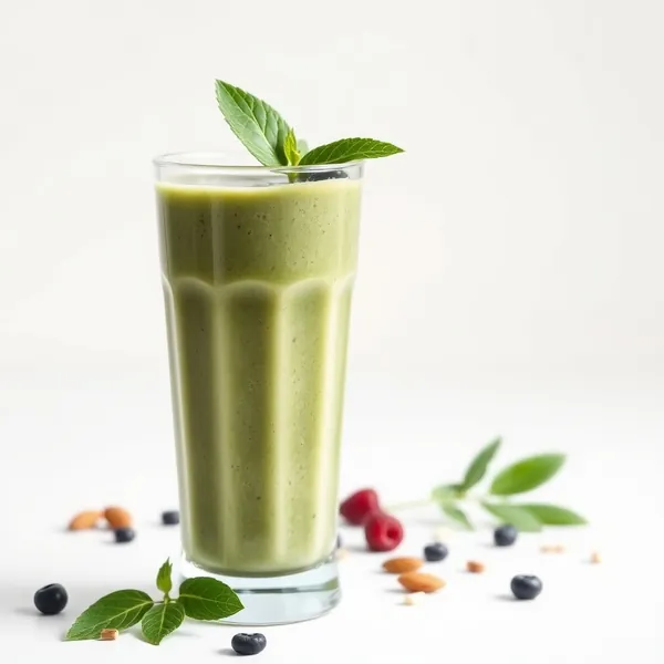 Smoothie Verde Detox de Acai y Almendra con Leche de Coco