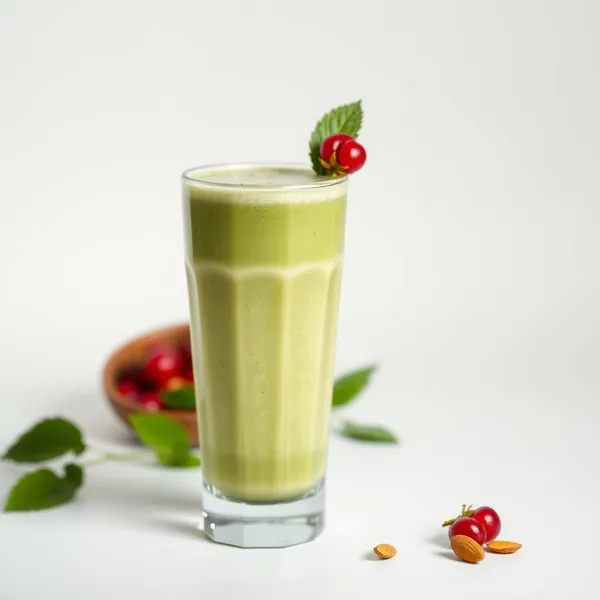 Grüner Detox-Smoothie mit Mandelbutter