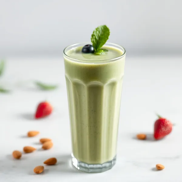 Smoothie Verde Detox con Burro di Mandorle e Latte di Kefir