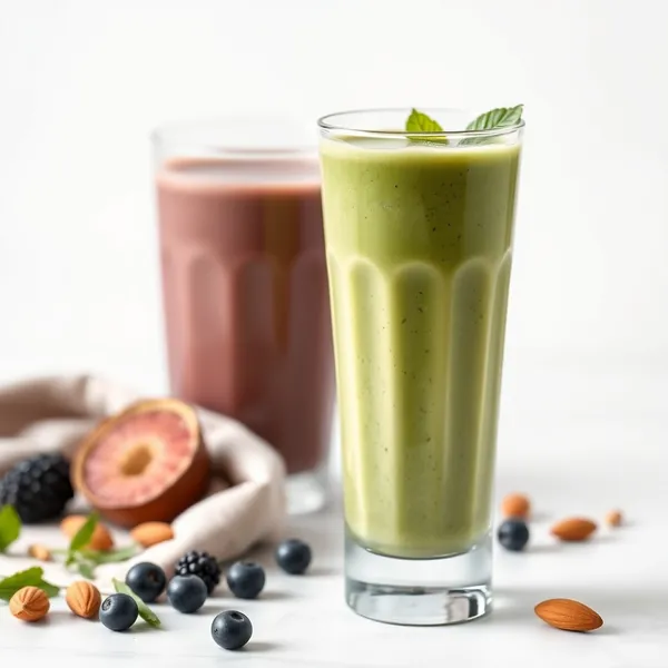 Smoothie Vert Détox au Beurre d'Amande et Lait de Soja