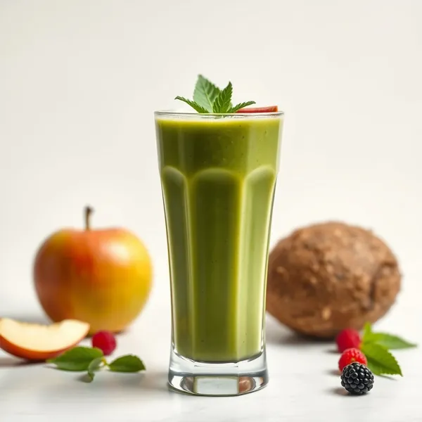 Smoothie Vert Désintoxiquant Pomme et Eau de Coco