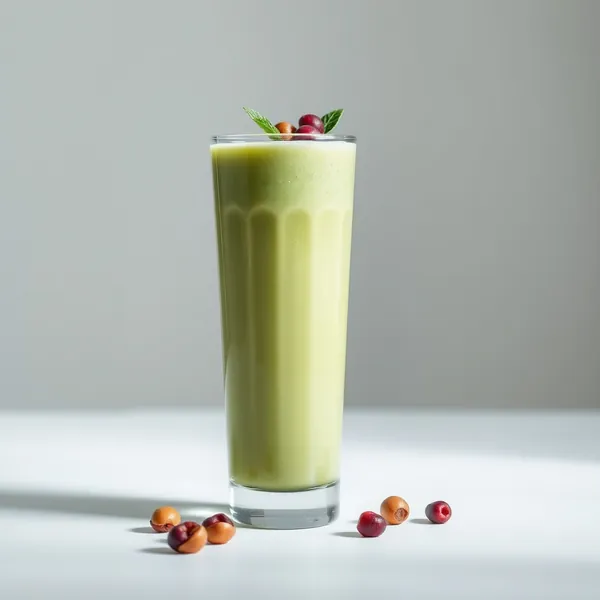 Smoothie Vert Detox à l'Avocat et au Lait de Noisette