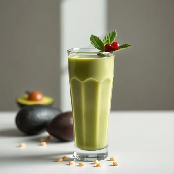 Green Detox Avocado Macadamia Milk Smoothie