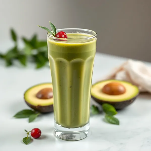 Smoothie Vert Detox à l'Avocat et Matcha