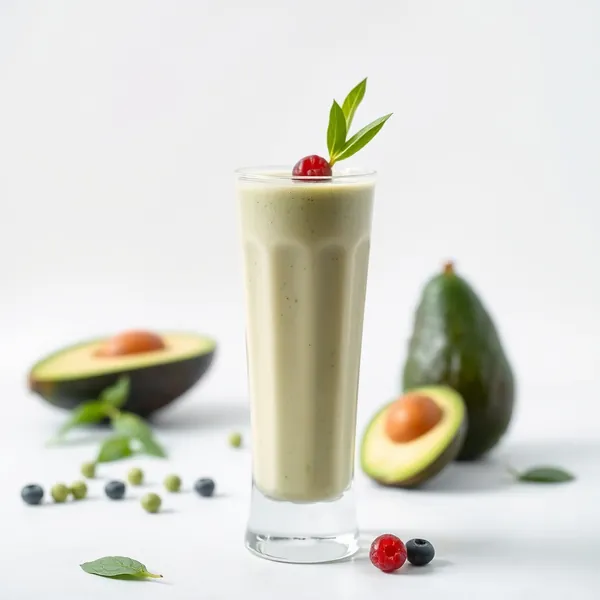 Smoothie Verde Detox de Abacate e Ervilhas