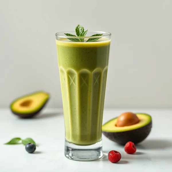 Smoothie Verde Detox all'Avocado e Latte di Farina di Senape