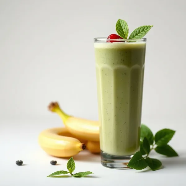 Smoothie Vert Détoxifiant à la Banane et au Lait de Chanvre
