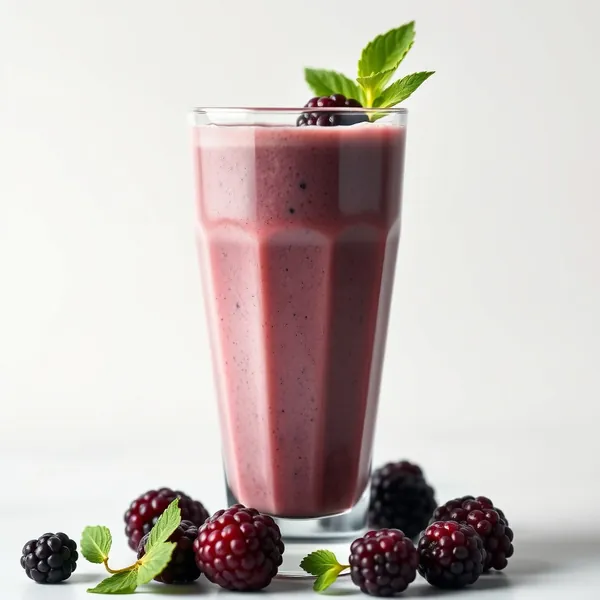 Smoothie Vert Détox de Mûres et Yaourt Grec