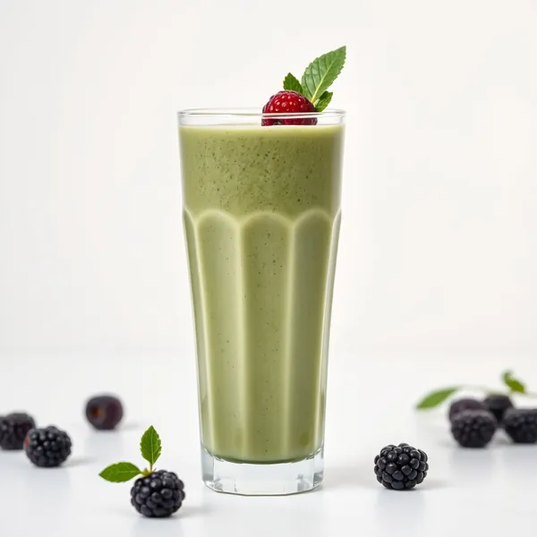 Smoothie Verde Desintoxicante de Amora e Leite de Cânhamo