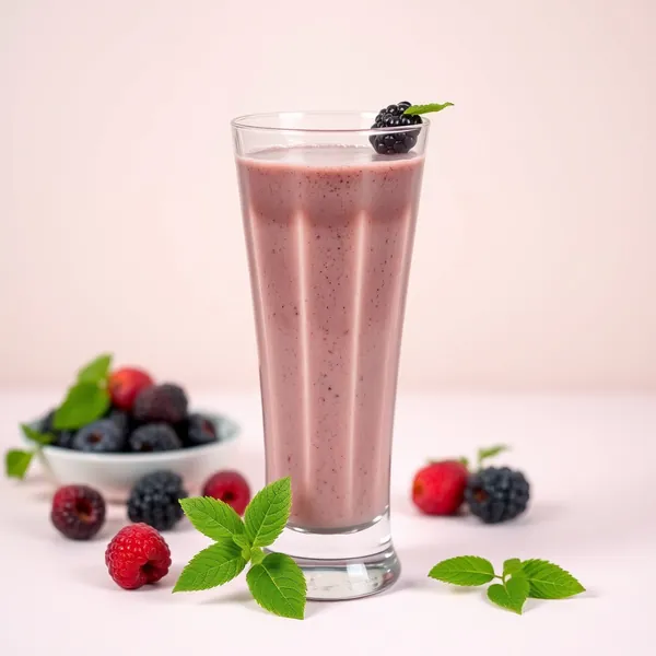 Green Detox Blackberry Kefir Milk Smoothie
