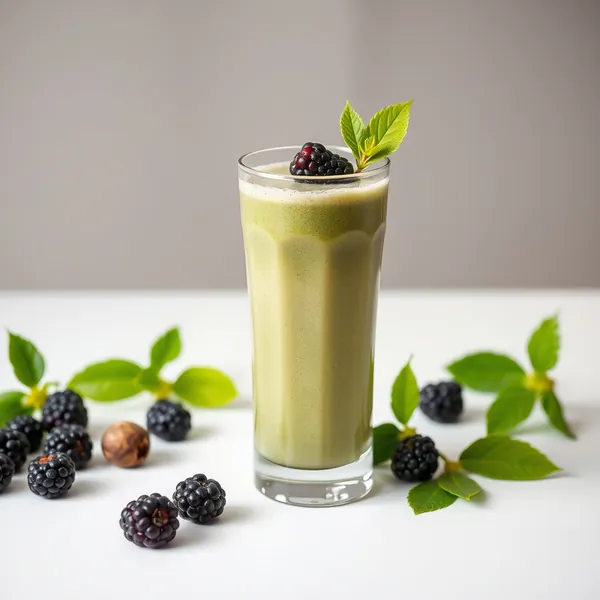 Smoothie Verde Detox alla Mora e Macadamia