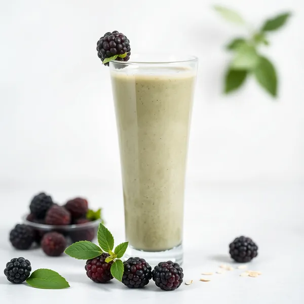 Smoothie Vert Detox à la Mûre et au Lait d'Avoine