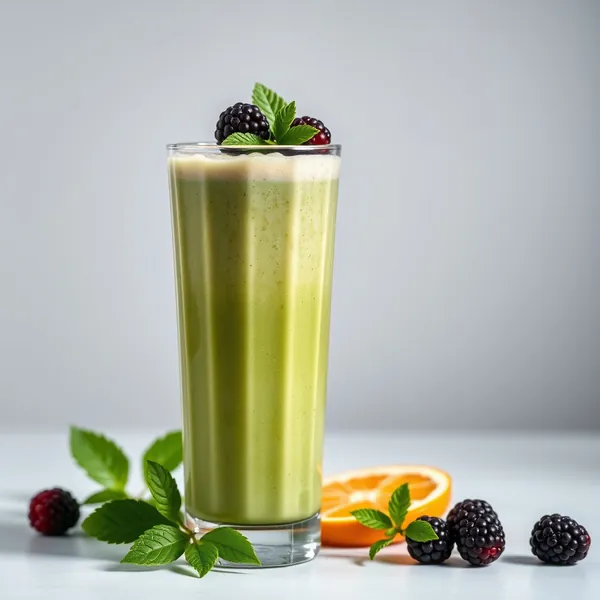 Smoothie Vert Detox de Mûre et Orange