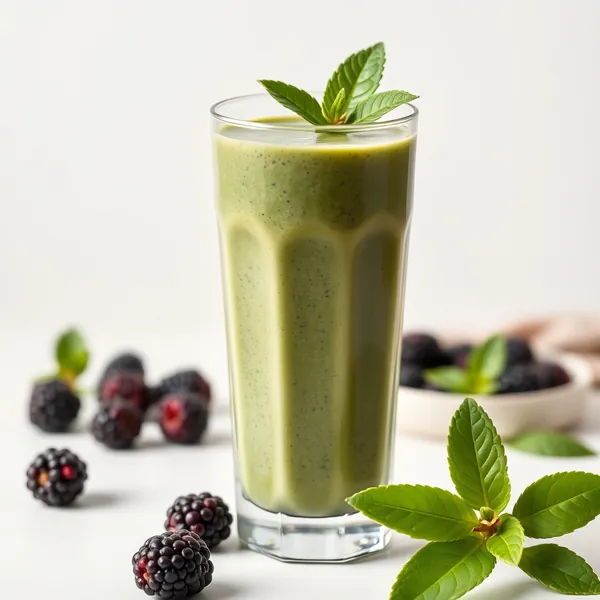 Smoothie Verde Desintoxicante con Mora y Leche de Espelta