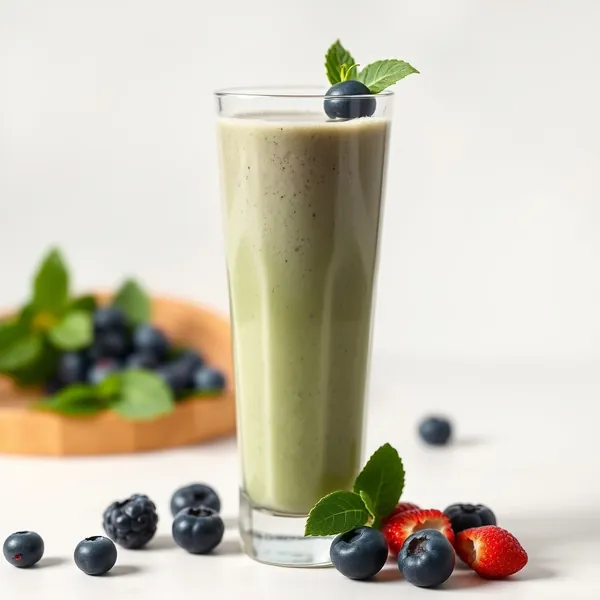 Smoothie Vert Détox Myrtille Noisette