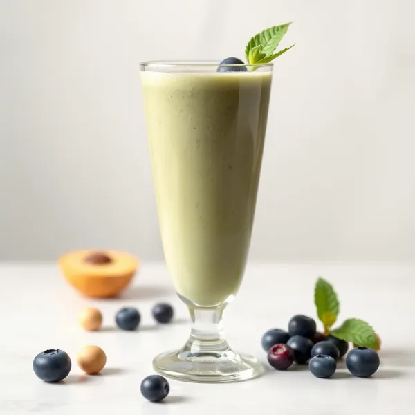 Batido Verde Desintoxicante de Arándano y Manteca de Macadamia