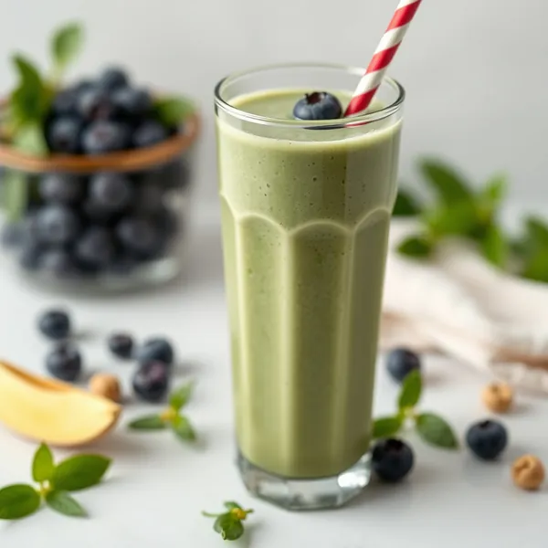 Smoothie Vert Détox Myrtille et Lait de Pistache