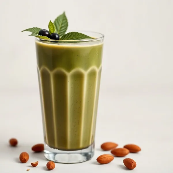 Smoothie Vert Désintoxiquant au Cacao et Lait d'Amande