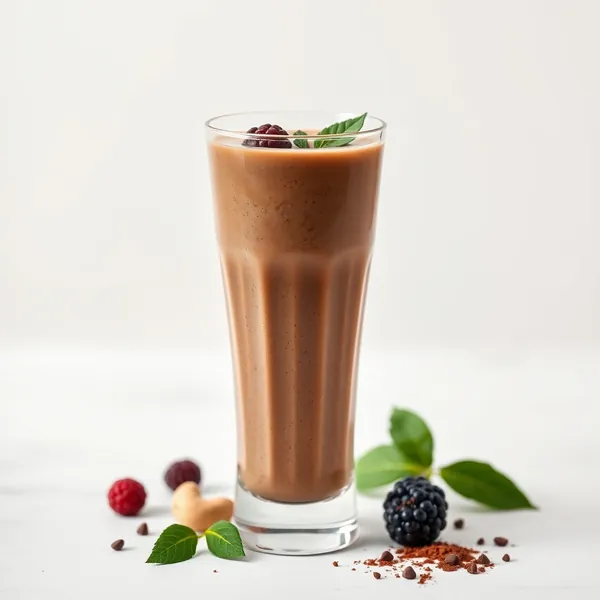 Smoothie Vert Désintoxiquant au Cacao et Lait de Noix de Cajou