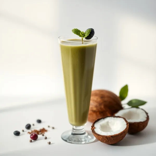 Smoothie Vert Détox au Cacao et Eau de Coco