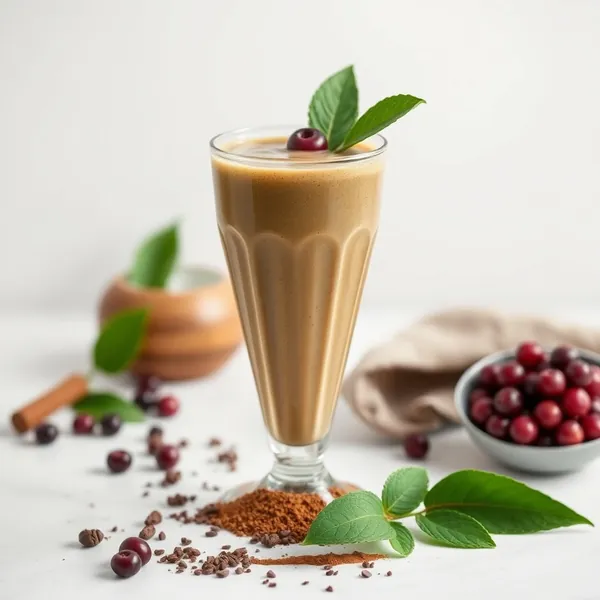Grüner Detox Kakao Pulver Eiskaffee Smoothie