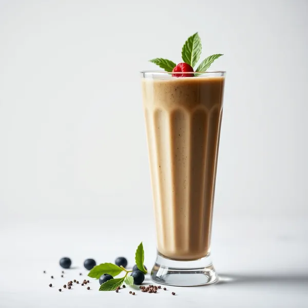 Smoothie Vert Désintoxiquant au Cacao et Lait de Chanvre