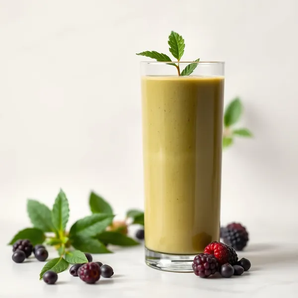 Smoothie Vert Désintoxiquant au Cacao et Lait de Macadamia