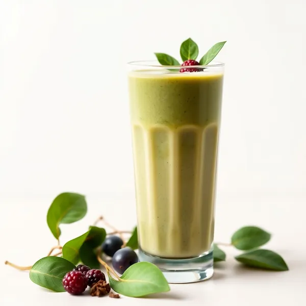 Green Detox Cacao Powder Pea Milk Smoothie