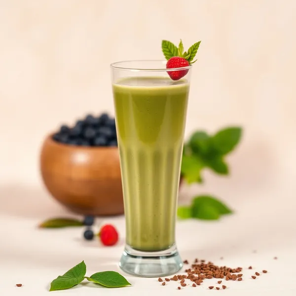 Smoothie Verde Detox con Cacao e Latte di Riso