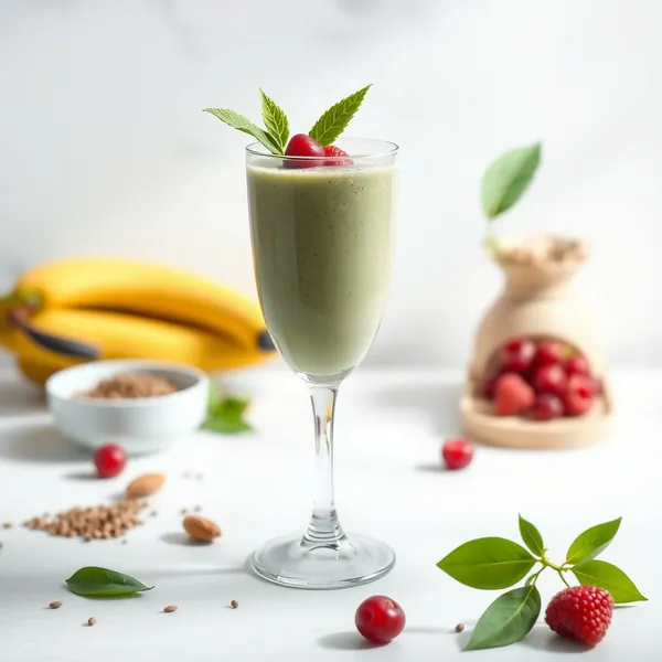 Smoothie Vert Detox aux Graines de Chia et Lait d'Amande
