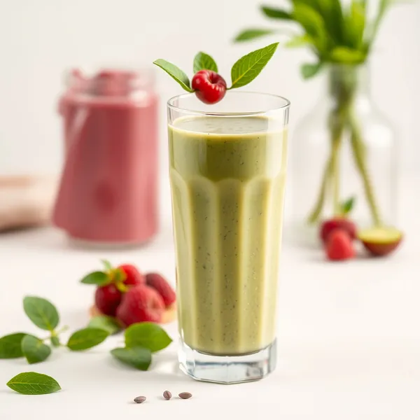 Smoothie Vert Detox aux Graines de Chia et Lait de Cajou