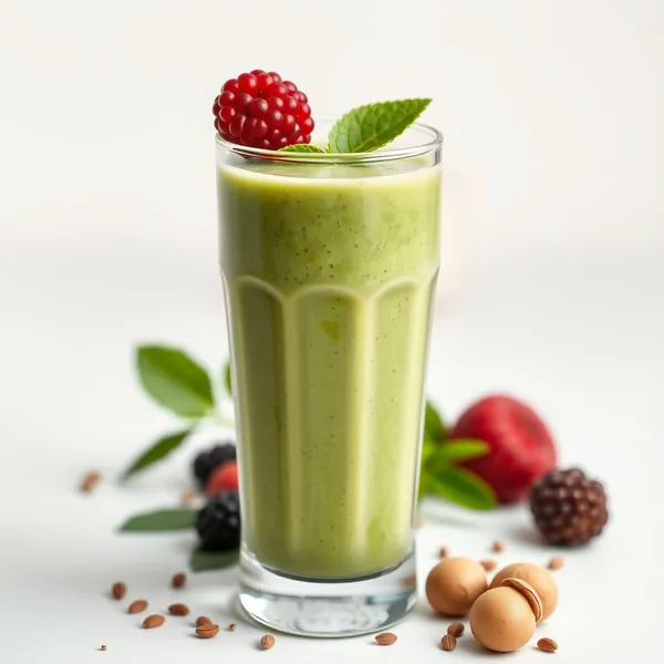 Smoothie Vert Detox aux Graines de Chia et Lait de Noisette