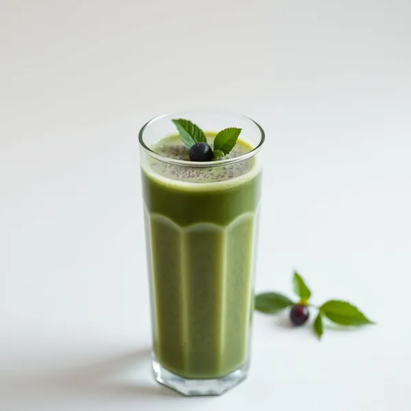 Smoothie Vert Detox avec Chia et Lait de Chanvre