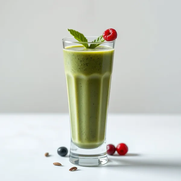 Grüner Detox Chia Samen Macadamia Milch Smoothie