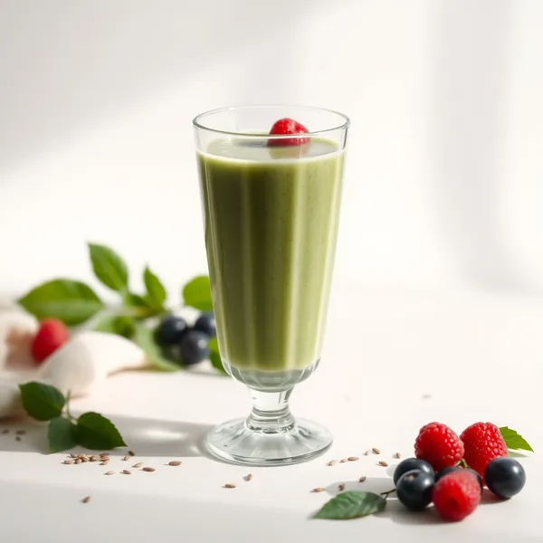 Smoothie Verde Detox com Sementes de Chia e Leite de Arroz